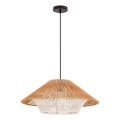 Lustr na lanku AFRICA 1xE27/40W/230V pr. 50 cm hnědá/krémová