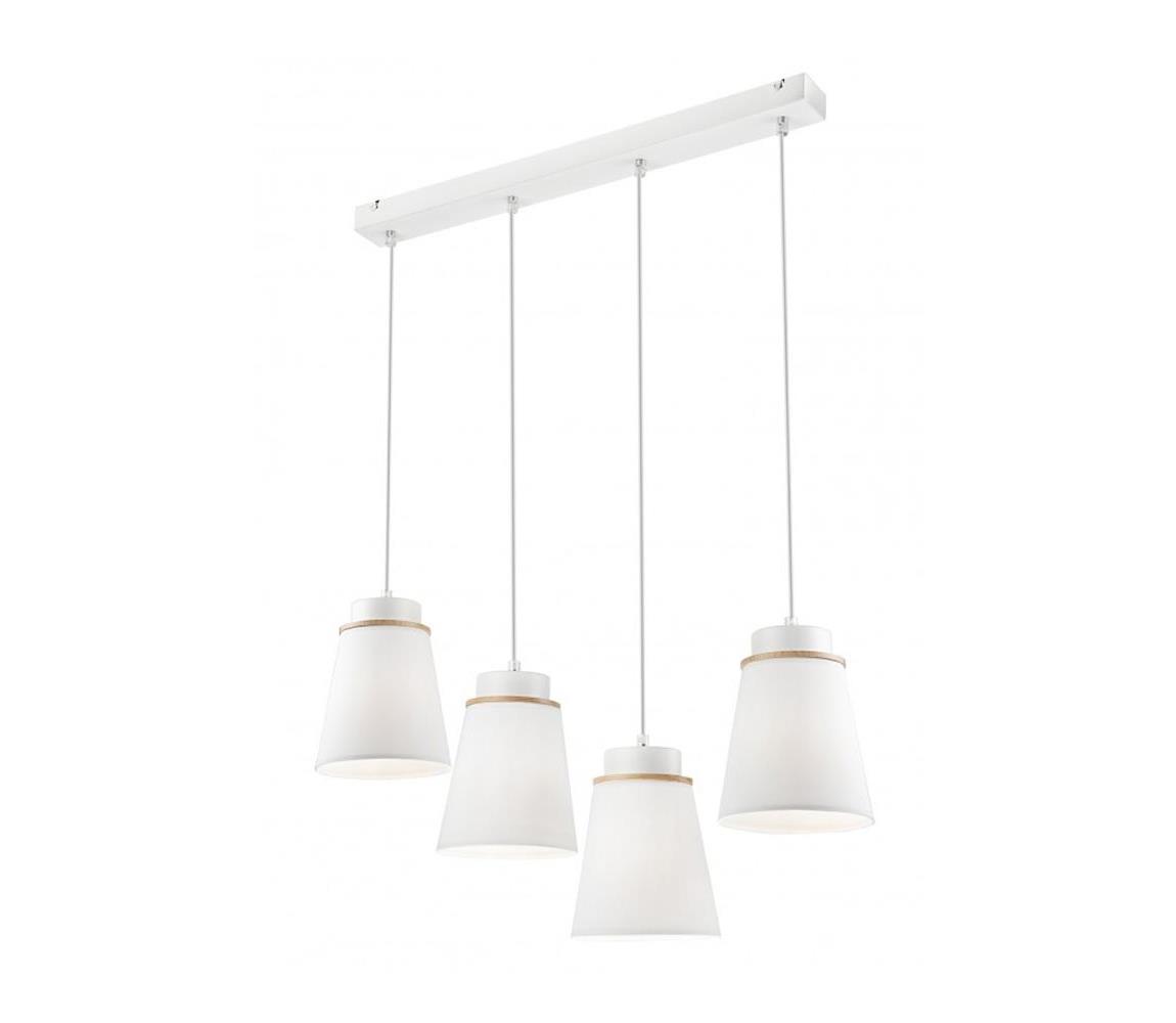 Lamkur Lustr na lanku AGUSTINO 4xE27/60W/230V bílá LA37622