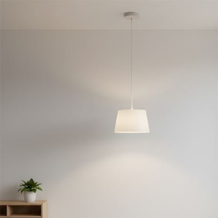 Lustr na lanku AIDA 1xE27/60W/230V pr. 25 cm dub/bílá