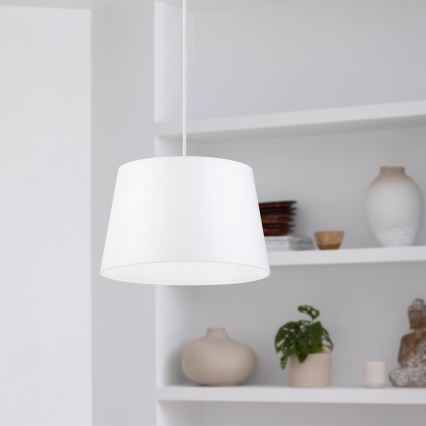 Lustr na lanku AIDA 1xE27/60W/230V pr. 25 cm dub/bílá