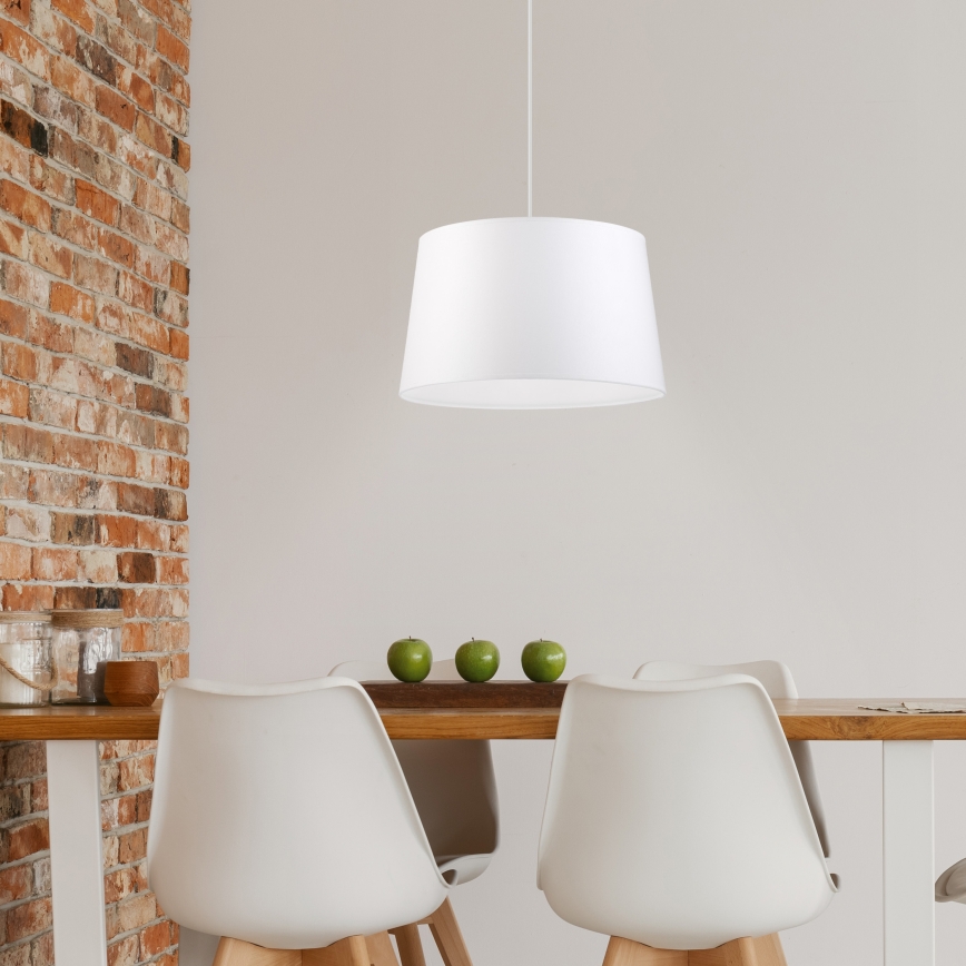 Lustr na lanku AIDA 1xE27/60W/230V pr. 35 cm dub/bílá