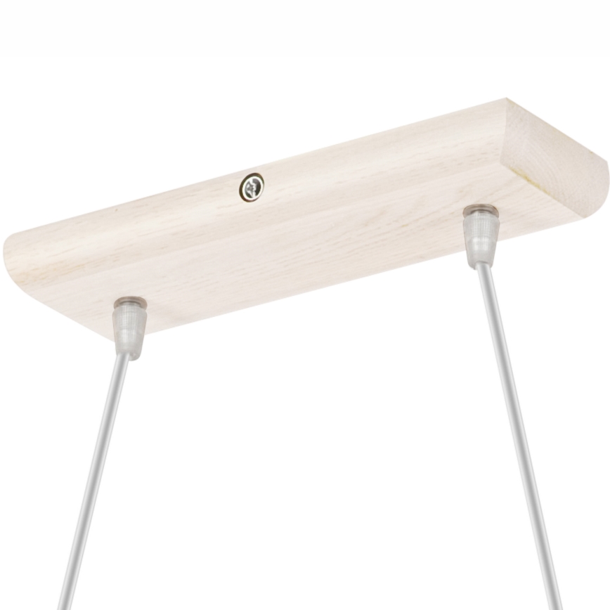 Lustr na lanku AIDA 2xE27/60W/230V pr. 35 cm dub/bílá