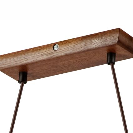 Lustr na lanku AIDA 2xE27/60W/230V pr. 35 cm dub/ořech