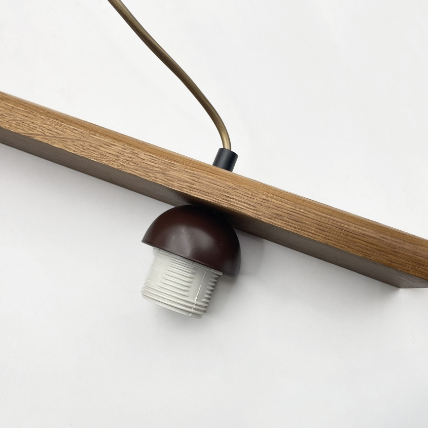 Lustr na lanku AIDA 3xE27/15W/230V pr. 25 cm dub/krémová
