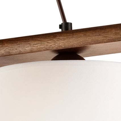 Lustr na lanku AIDA 3xE27/60W/230V ořech - FSC certifikováno