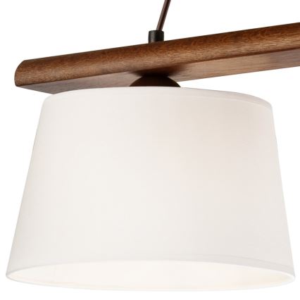 Lustr na lanku AIDA 3xE27/60W/230V ořech - FSC certifikováno