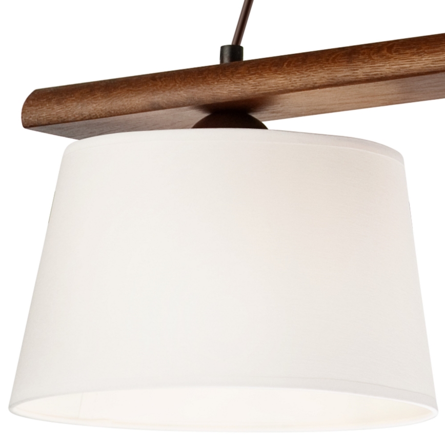 Lustr na lanku AIDA 3xE27/60W/230V ořech - FSC certifikováno