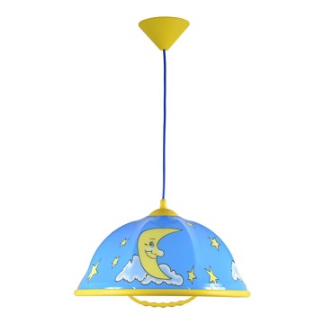 Lustr na lanku AKRYL DZ 1xE27/60W měsíc/modrá sv. Lustr na lanku AKRYL DZ 1xE27/60W měsíc/modrá sv.
