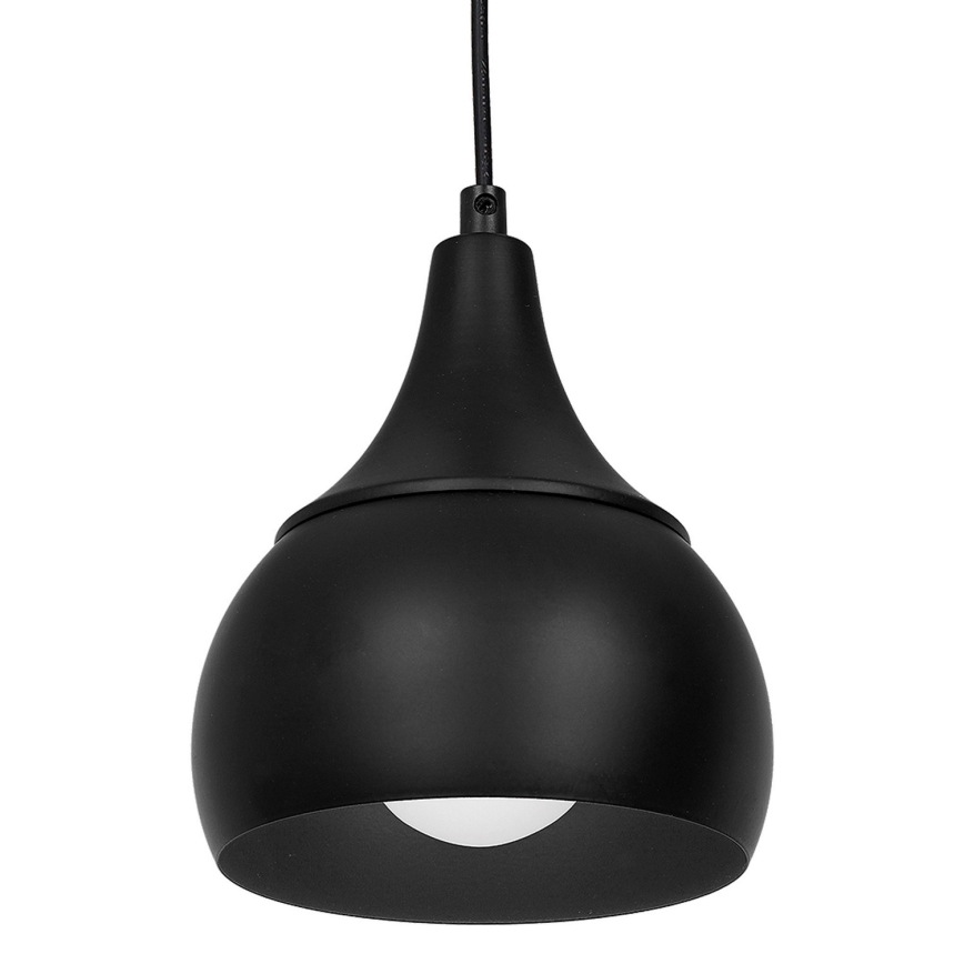 Lustr na lanku AKTAN 3xE27/60W/230V černá kulatý
