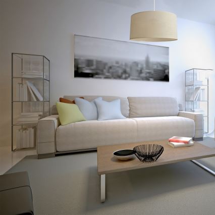 Lustr na lanku ALBA 1xE27/15W/230V pr. 40 cm béžová