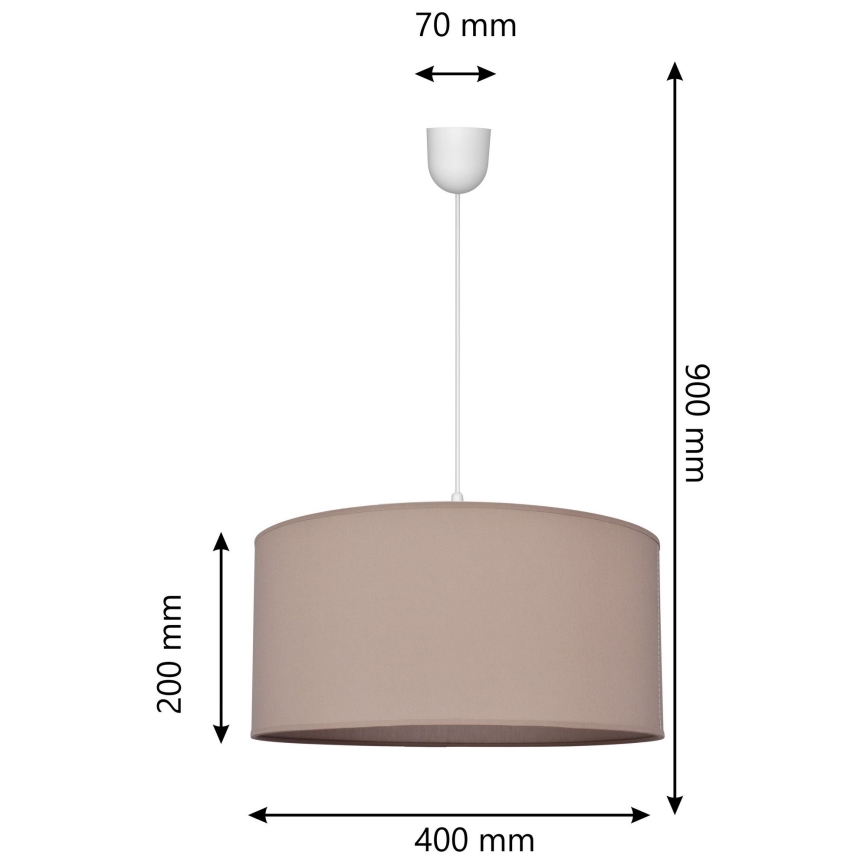 Lustr na lanku ALBA 1xE27/15W/230V pr. 40 cm béžová