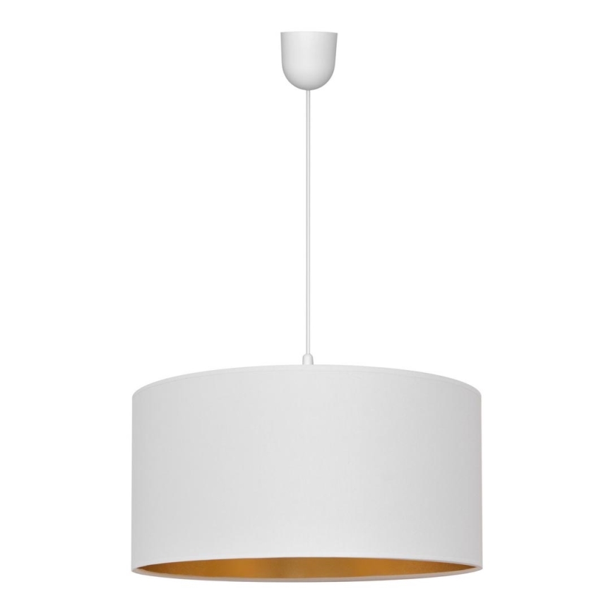 Lustr na lanku ALBA 1xE27/15W/230V pr. 40 cm bílá/zlatá