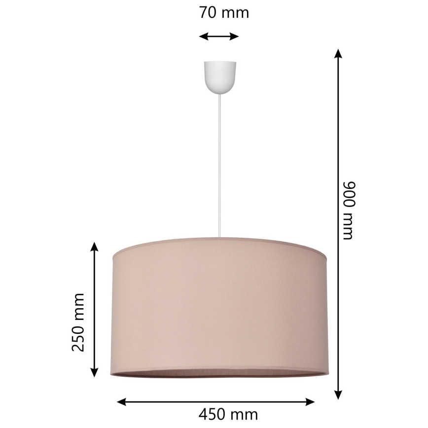 Lustr na lanku ALBA 1xE27/15W/230V pr. 45 cm béžová
