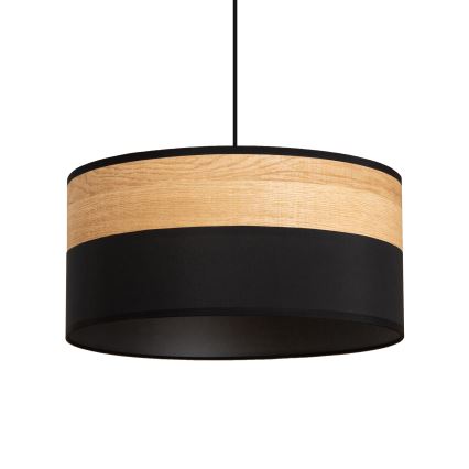 Lustr na lanku ALBA 1xE27/15W/230V pr. 45 cm černá/hnědá