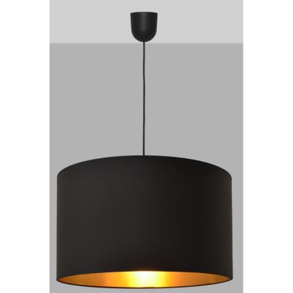 Lustr na lanku ALBA 1xE27/15W/230V pr. 45 cm černá/zlatá