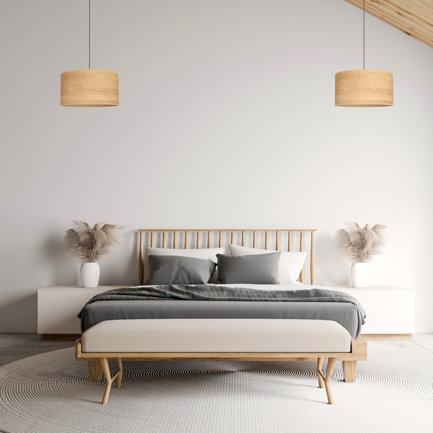 Lustr na lanku ALBA 1xE27/15W/230V pr. 45 cm hnědá/černá