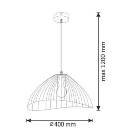 Lustr na lanku ALBA 1xE27/20W/230V