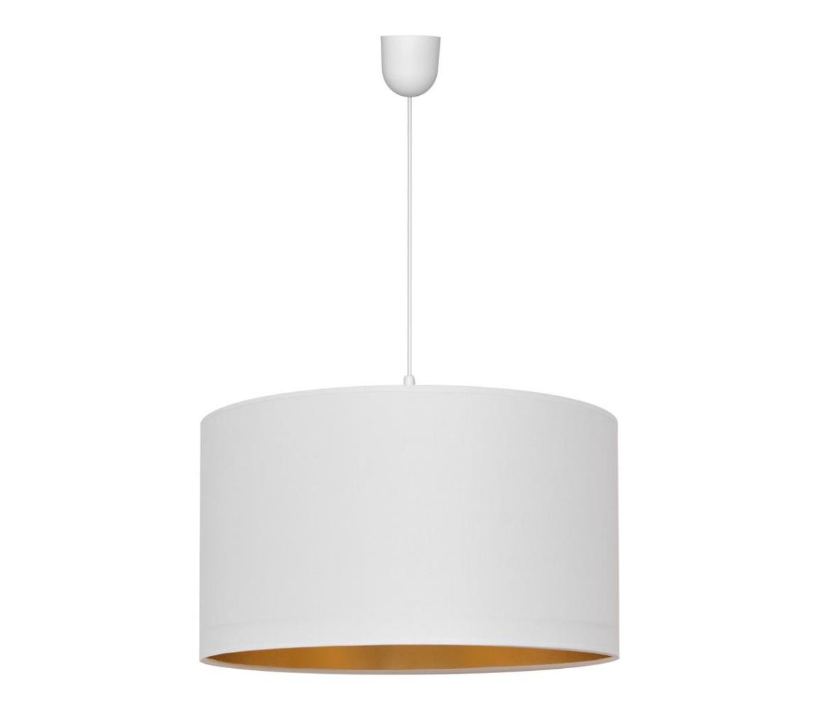 Helam Lustr na lanku ALBA 1xE27/60W/230V pr. 45 cm bílá/zlatá HE0992