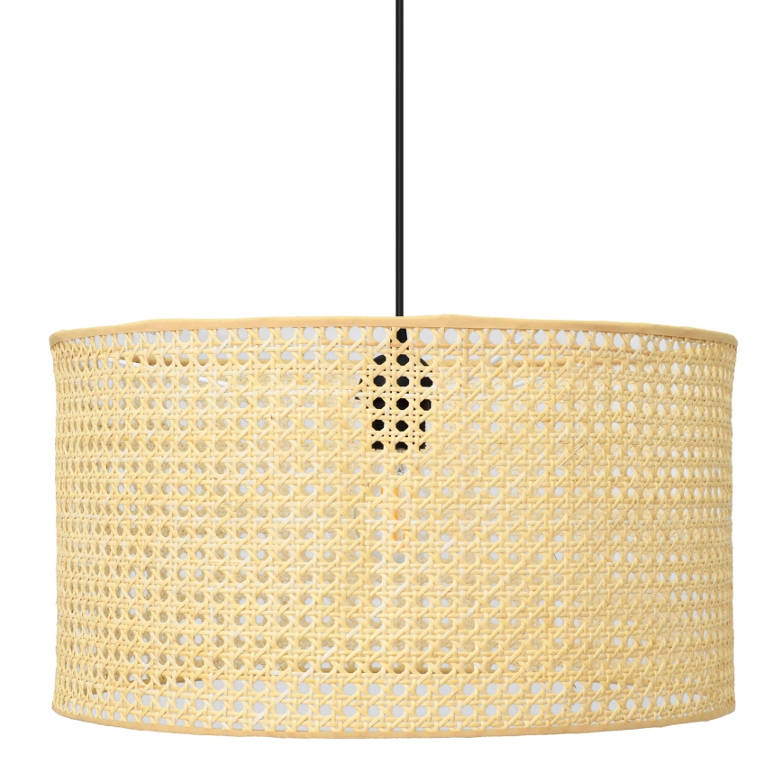 Lustr na lanku ALBA 2xE27/15W/230V ratan/černá