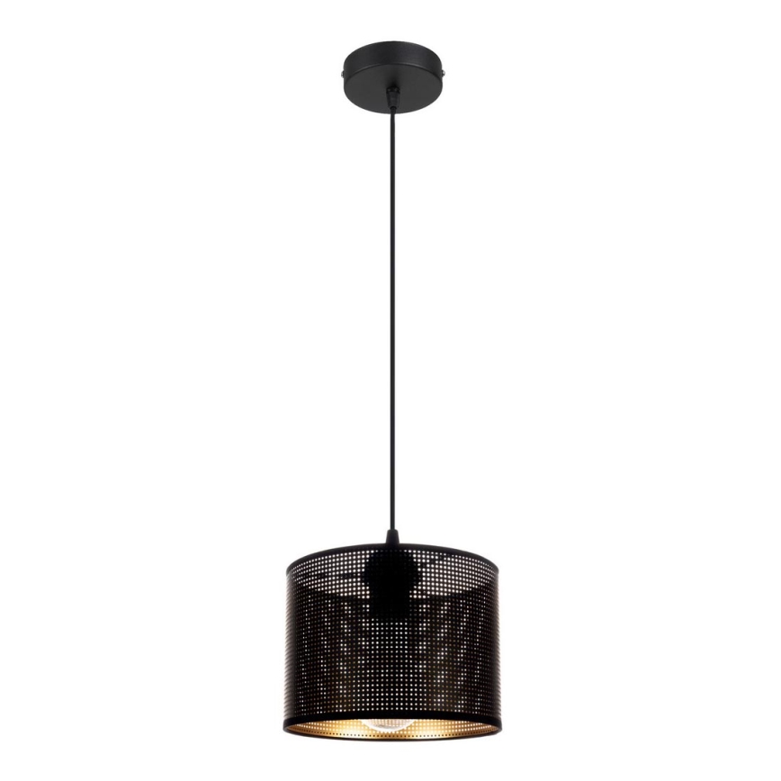 Lustr na lanku ALDO 1xE27/60W/230V pr. 20 cm černá