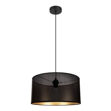 Lustr na lanku ALDO 1xE27/60W/230V pr. 40 cm černá