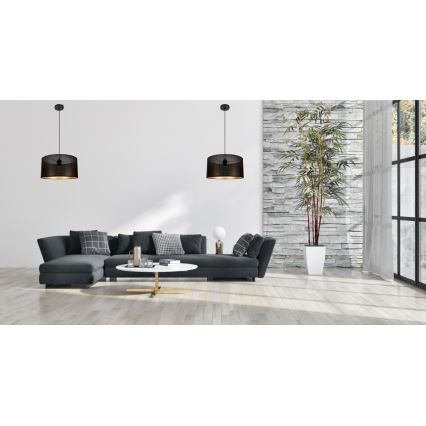 Lustr na lanku ALDO 1xE27/60W/230V pr. 40 cm černá