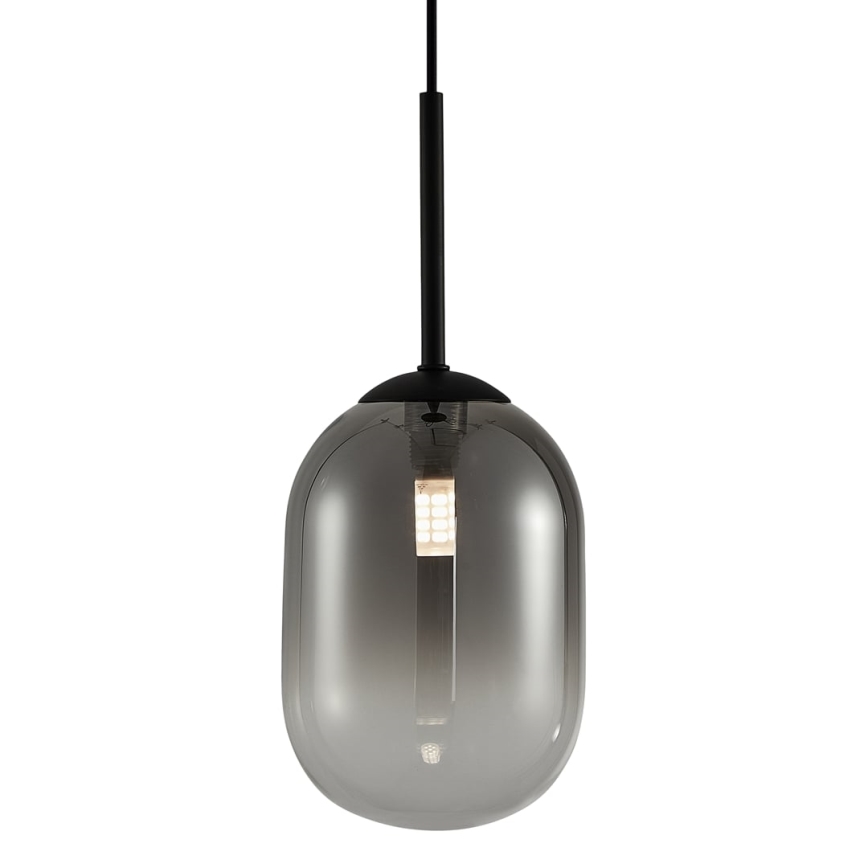 Lustr na lanku ALIAS 1xG9/8W/230V pr. 12 cm černá/šedá