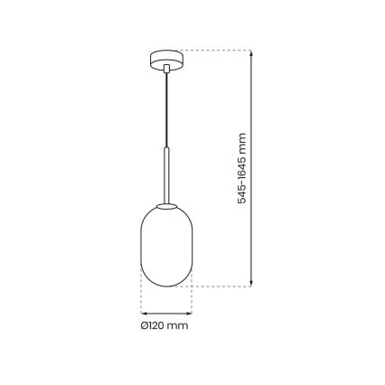 Lustr na lanku ALIAS 1xG9/8W/230V pr. 12 cm černá/šedá