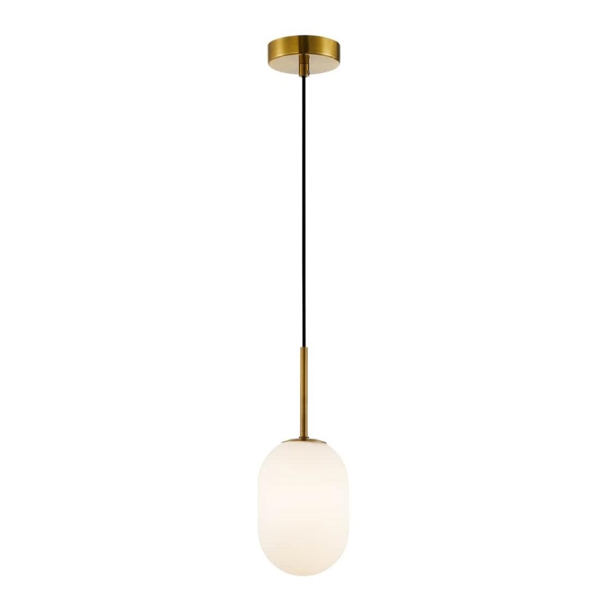 Lustr na lanku ALIAS 1xG9/8W/230V pr. 12 cm zlatá