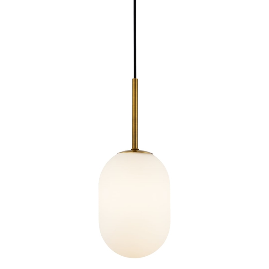 Lustr na lanku ALIAS 1xG9/8W/230V pr. 12 cm zlatá