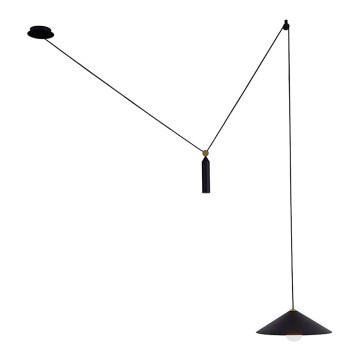 Lustr na lanku ALTO 1xE27/60W/230V černá