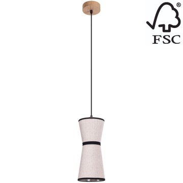 Lustr na lanku AMIGO 1xE27/25W/230V dub – FSC certifikováno