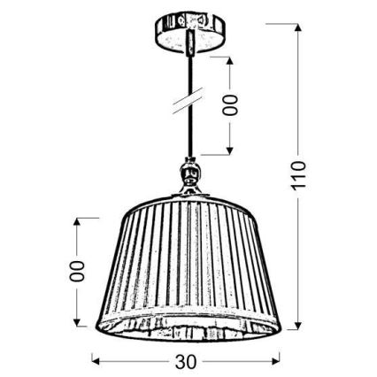 Lustr na lanku AMORE 1xE27/60W/230V