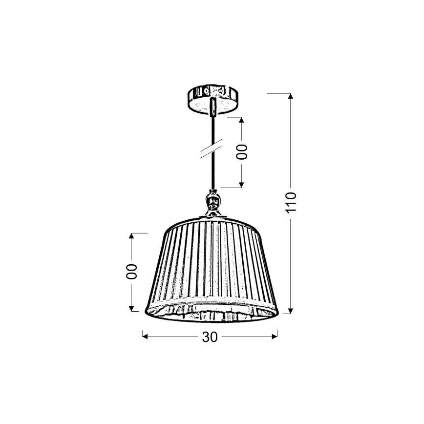 Lustr na lanku AMORE 1xE27/60W/230V