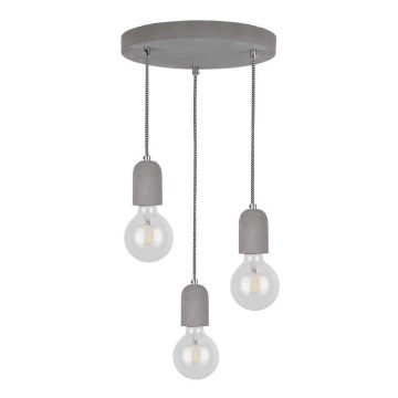 Lustr na lanku AMORY 3xE27/60W/230V beton