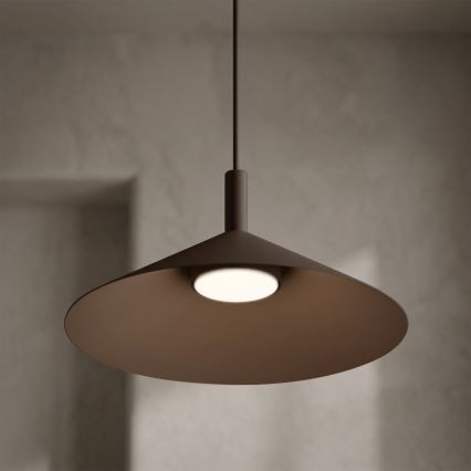 Lustr na lanku ANEGA 1xGX53/15W/230V pr. 30 cm hnědá