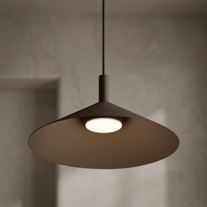 Lustr na lanku ANEGA 1xGX53/15W/230V pr. 30 cm hnědá