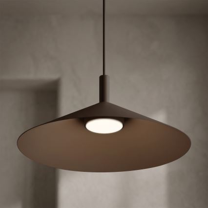 Lustr na lanku ANEGA 1xGX53/15W/230V pr. 40 cm hnědá