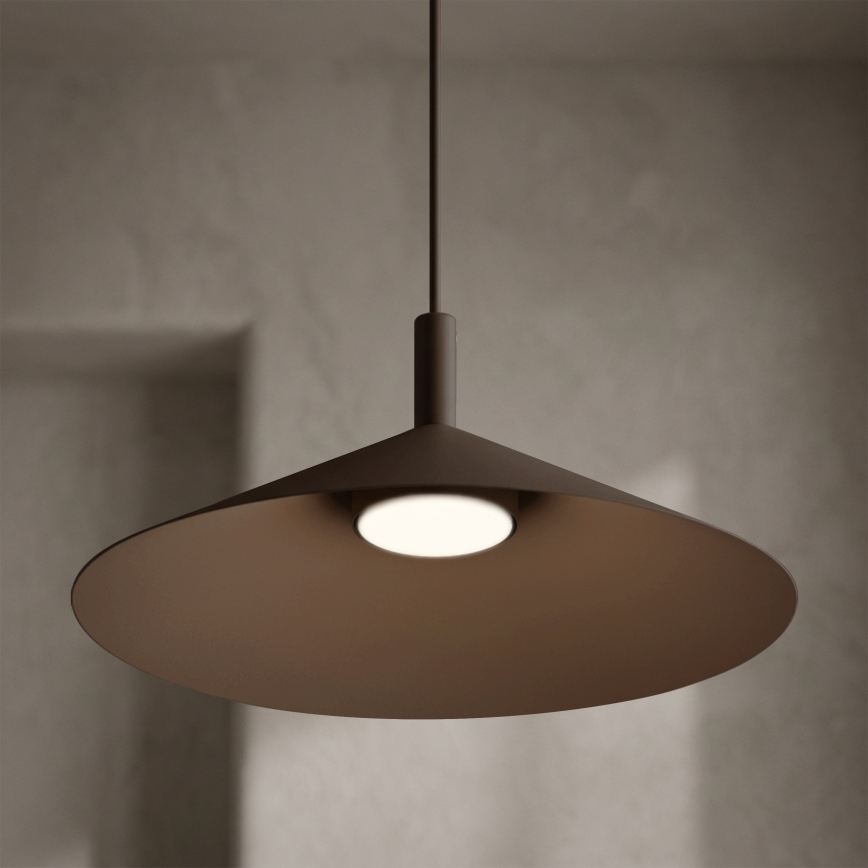 Lustr na lanku ANEGA 1xGX53/15W/230V pr. 40 cm hnědá