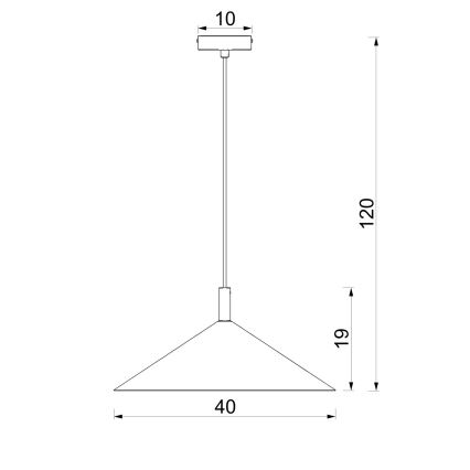 Lustr na lanku ANEGA 1xGX53/15W/230V pr. 40 cm hnědá