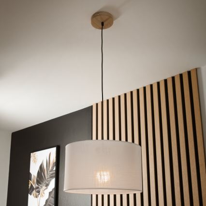 Lustr na lanku ANTONIO 1xE27/60W/230V dub