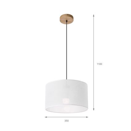 Lustr na lanku ANTONIO 1xE27/60W/230V dub