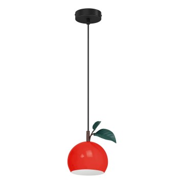 Lustr na lanku APPLE 1xE27/15W/230V červená