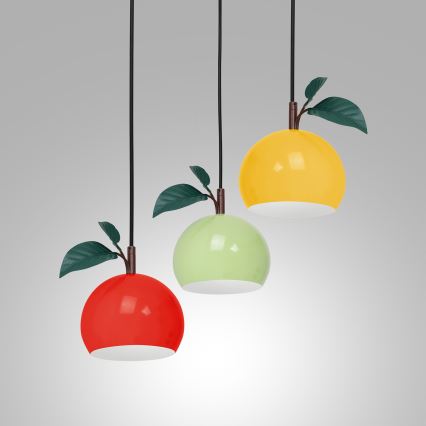 Lustr na lanku APPLE 3xE27/15W/230V pestrobarevná