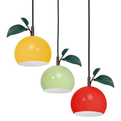 Lustr na lanku APPLE 3xE27/15W/230V pestrobarevná