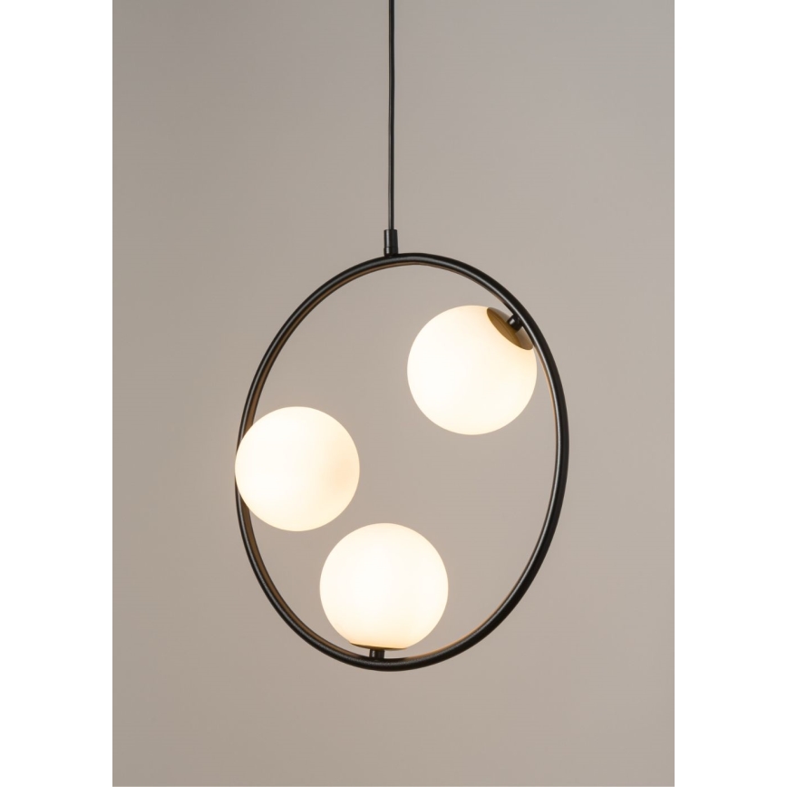 Lustr na lanku AQUA 3xG9/12W/230V černá