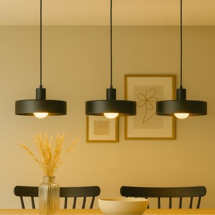 Lustr na lanku ARCANE 3xE27/60W/230V černá