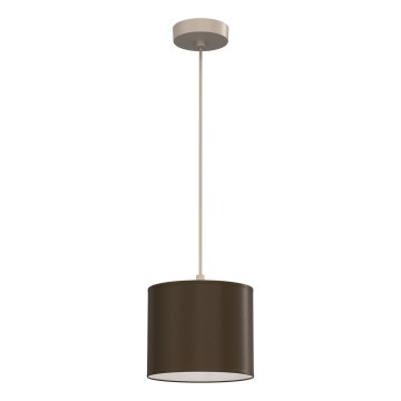 Lustr na lanku ARDEN 1xE27/15W/230V pr. 18 cm béžová/hnědá