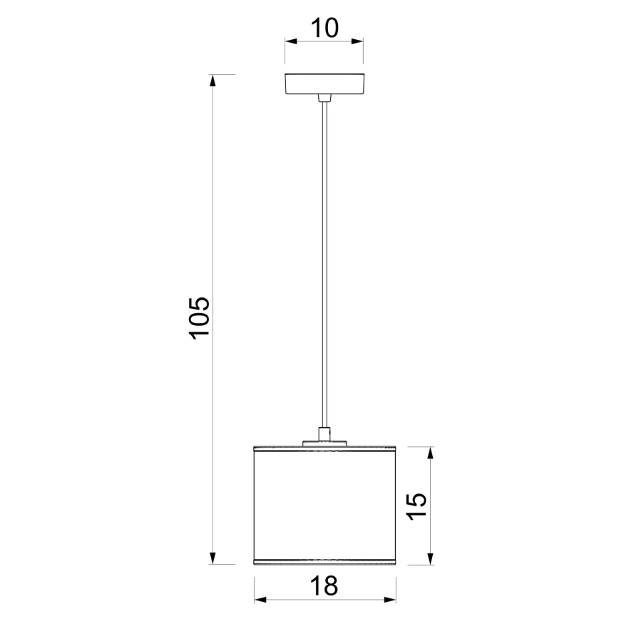 Lustr na lanku ARDEN 1xE27/15W/230V pr. 18 cm béžová