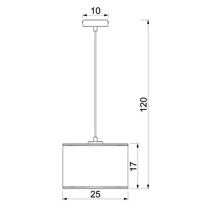 Lustr na lanku ARDEN 1xE27/15W/230V pr. 25 cm béžová/hnědá